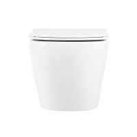 Унитаз подвесной BelBagno UNO, безободковый, сиденье soft close, белый, BB3105CHR/SC