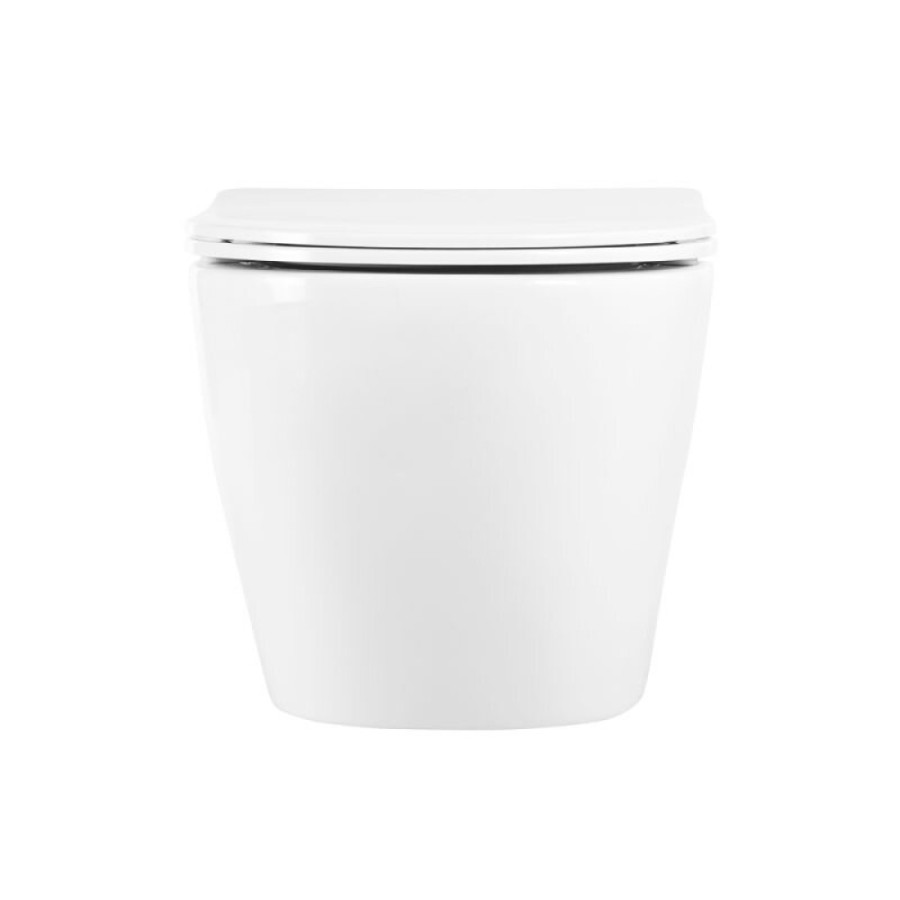 Унитаз подвесной BelBagno UNO, безободковый, сиденье soft close, белый, BB3105CHR/SC