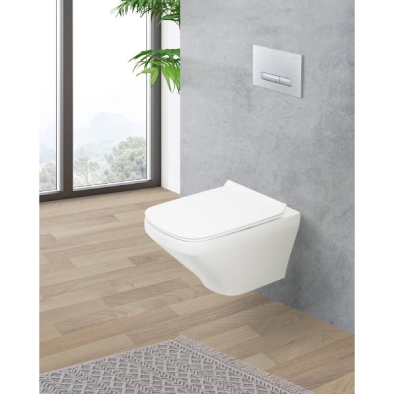 Унитаз подвесной BelBagno Sela BB3201CHR безободковый, белый