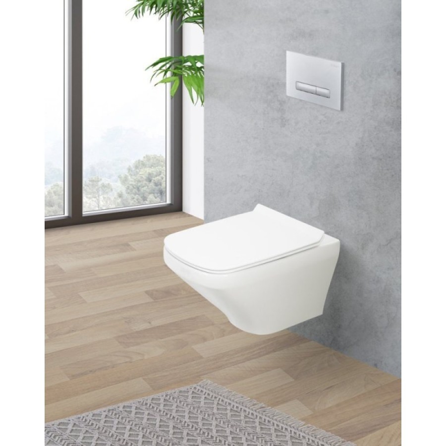 Унитаз подвесной BelBagno Sela BB3201CHR безободковый, белый