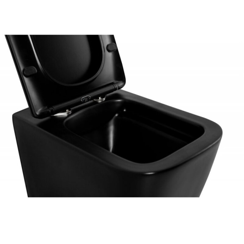 Подвесной унитаз BelBagno Ardente-C BB3202CHR-MB безободковый, цвет черный матовый