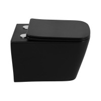 Подвесной унитаз BelBagno Ardente-C BB3202CHR-MB безободковый, цвет черный матовый