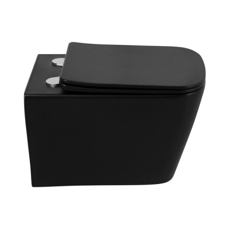 Подвесной унитаз BelBagno Ardente-C BB3202CHR-MB безободковый, цвет черный матовый