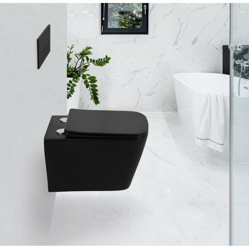 Подвесной унитаз BelBagno Ardente-C BB3202CHR-MB безободковый, цвет черный матовый