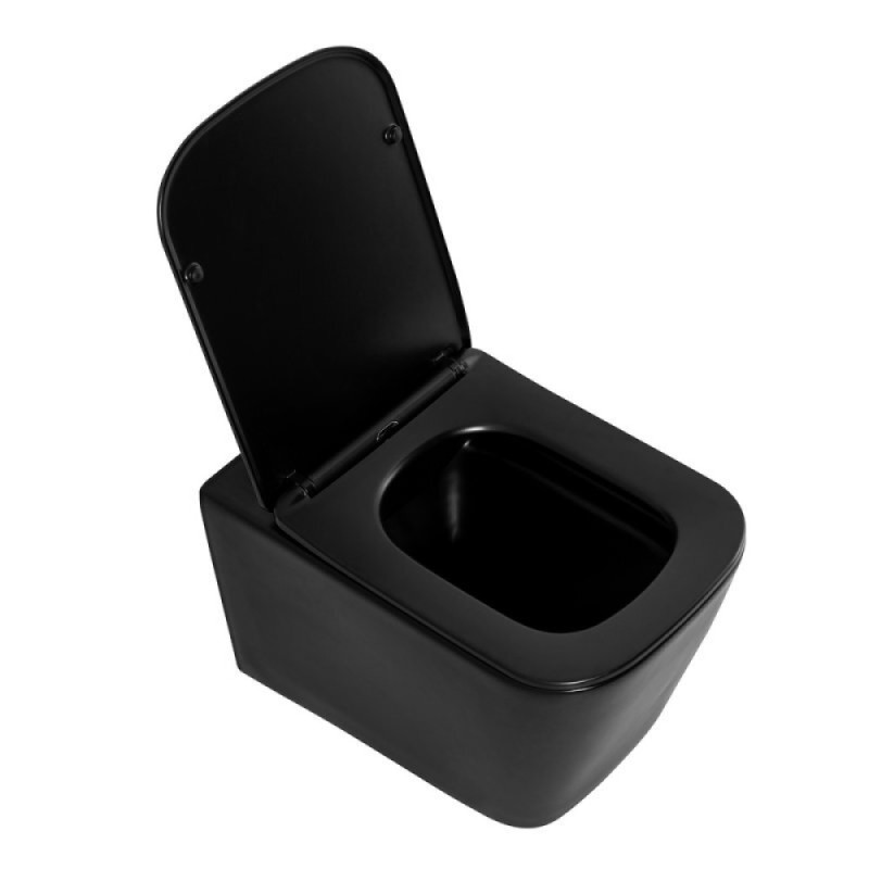 Инсталляция BelBagno BB3202CHR-MB/BB3202SC-MB/BB002-80/BB007-PR-NERO.M, с унитазом BelBagno Ardente-C, сиденье с микролифтом, клавиша черная, комплект