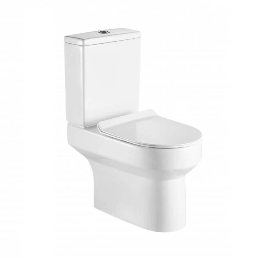 Напольный унитаз BelBagno Norma BB339CPR/BB339T/BB865SC, безободковый, с бачком, сиденье микролифт, белый