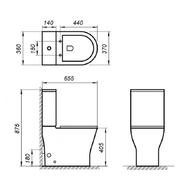 Напольный унитаз BelBagno Acqua BB340CPR с бачком BB340T