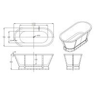 Ванна акриловая BelBagno BB35 168 x 78 x 65 см, цвет белый (bianco)