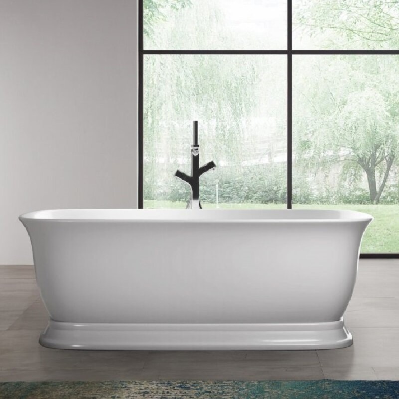 Ванна акриловая BelBagno BB400-1700-800, 170 х 80 см, слив-перелив в комплекте, белая