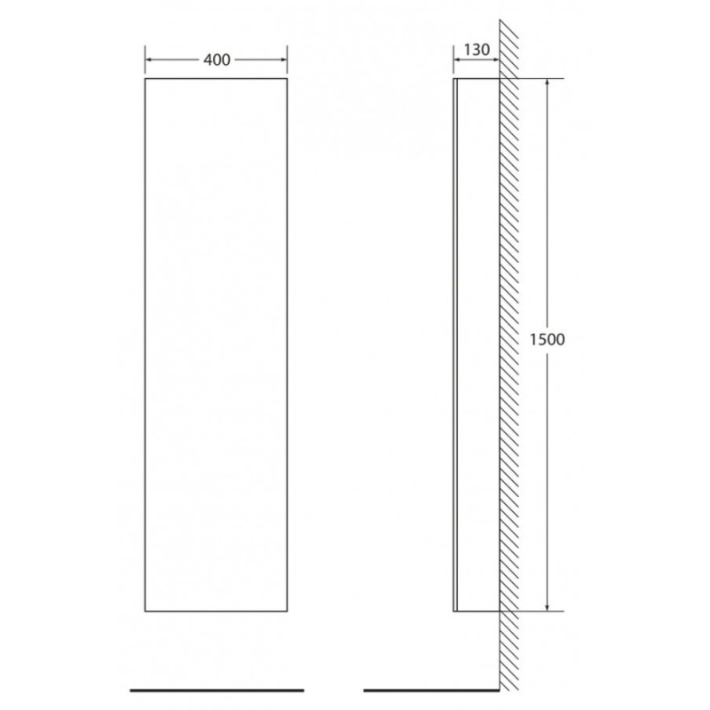 Зеркальный шкаф-пенал BelBagno BB400CRS, 40 х 13 х 150 см