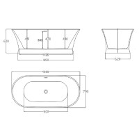 Ванна акриловая BelBagno BB402-1500-790, 150 х 80 см