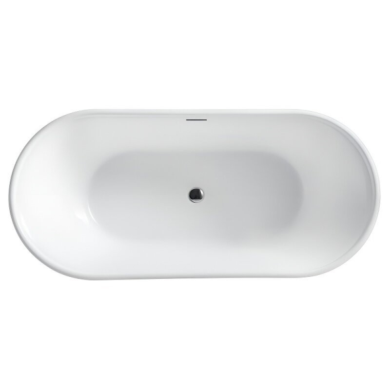 Ванна акриловая BelBagno BB402-1700-790, 170 х 80 см, слив-перелив в комплекте, белая