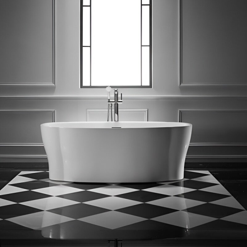 Ванна акриловая BelBagno BB403-1700-850, 170 х 85 см, слив-перелив в комплекте, белая