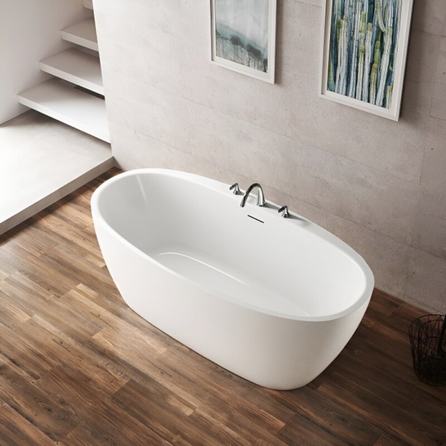 Ванна акриловая BelBagno BB404-1700-800, 170 х 80 см, слив-перелив в комплекте, белая