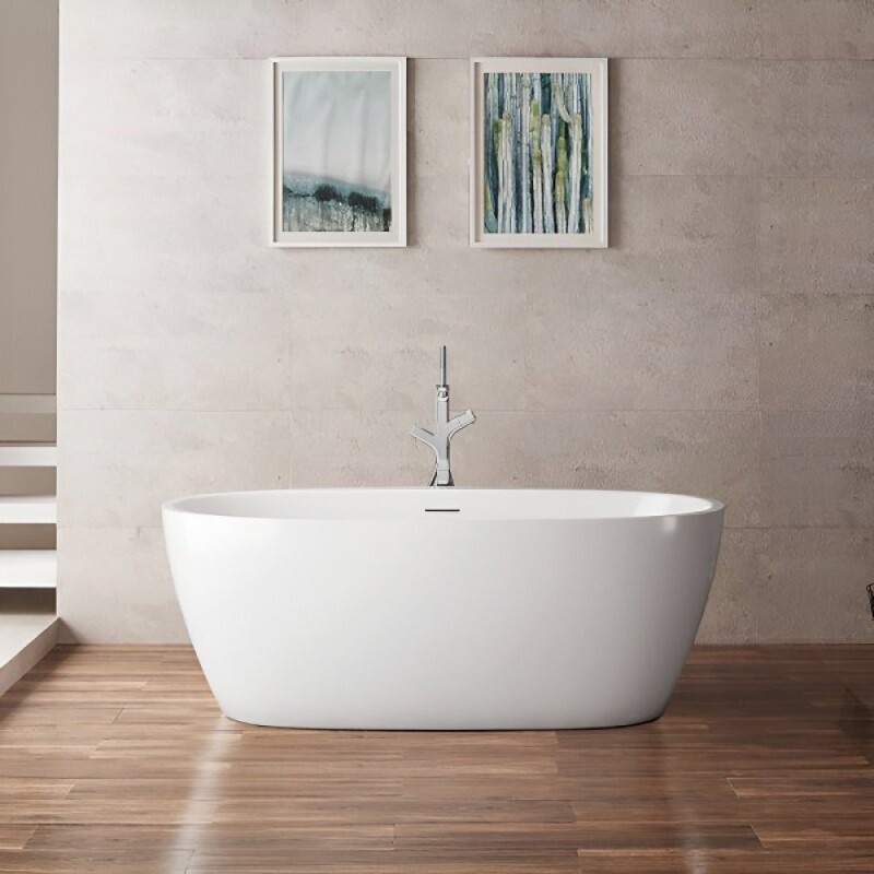 Ванна акриловая BelBagno BB404-1700-800, 170 х 80 см, слив-перелив в комплекте, белая