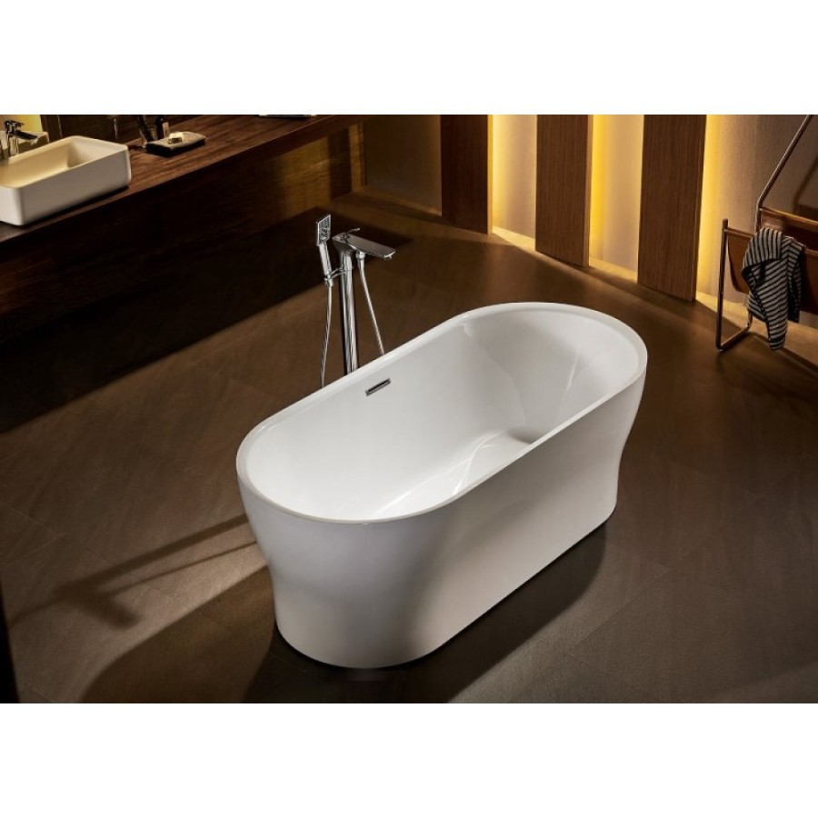 Ванна акриловая BelBagno BB405-1700-800, 170 х 80 см, слив-перелив в комплекте, белая