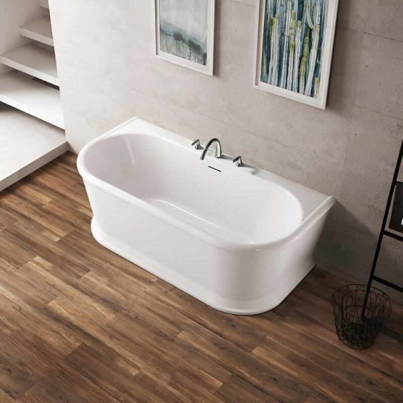 Ванна акриловая BelBagno BB408-1500-800, 150 х 80 см, слив-перелив в комплекте, белая