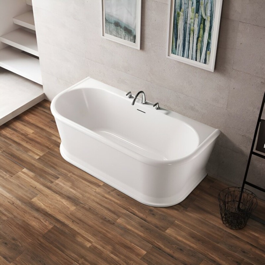 Ванна акриловая BelBagno BB408-1500-800, 150 х 80 см, слив-перелив в комплекте, белая