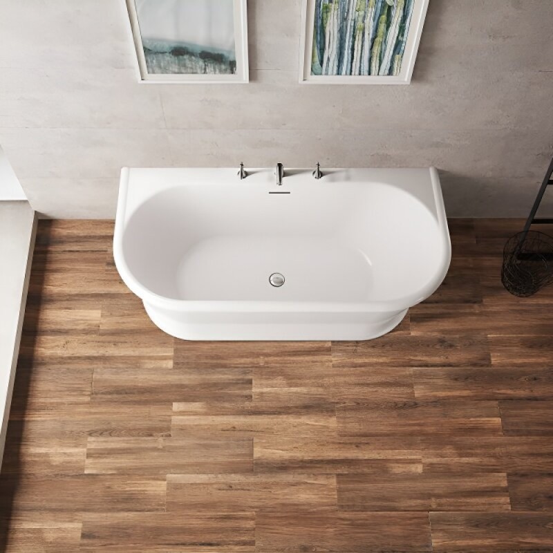 Ванна акриловая BelBagno BB408-1500-800, 150 х 80 см, слив-перелив в комплекте, белая