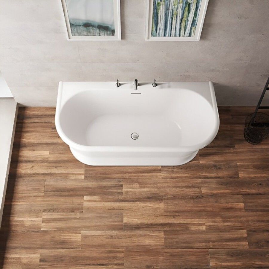 Ванна акриловая BelBagno BB408-1500-800, 150 х 80 см, слив-перелив в комплекте, белая