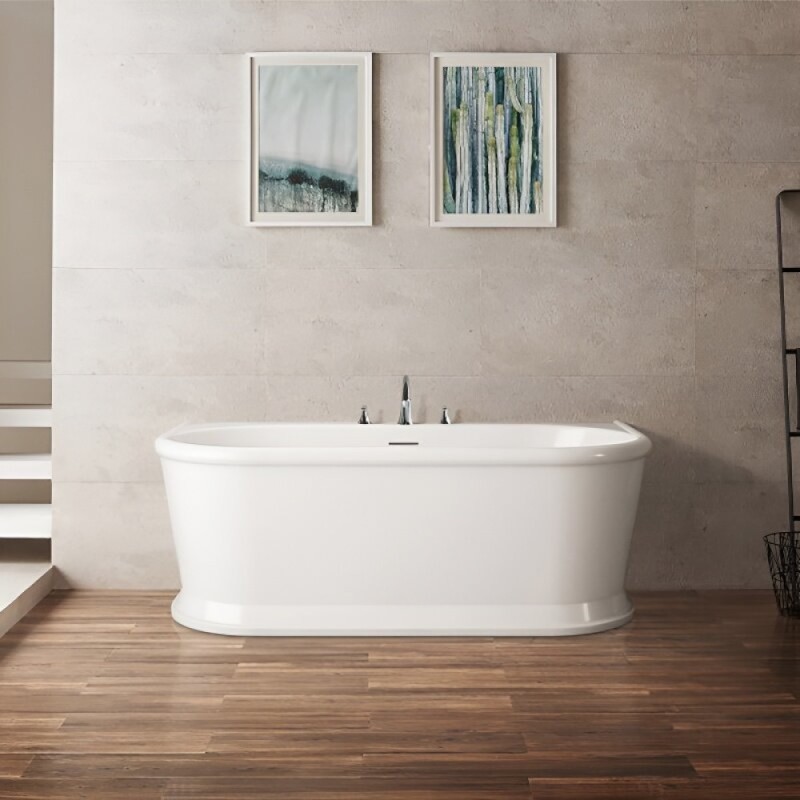 Ванна акриловая BelBagno BB408-1500-800, 150 х 80 см, слив-перелив в комплекте, белая