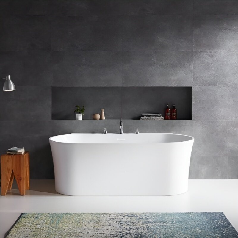 Ванна акриловая BelBagno BB409-1700-800, 170 х 80 см, слив-перелив в комплекте, белая