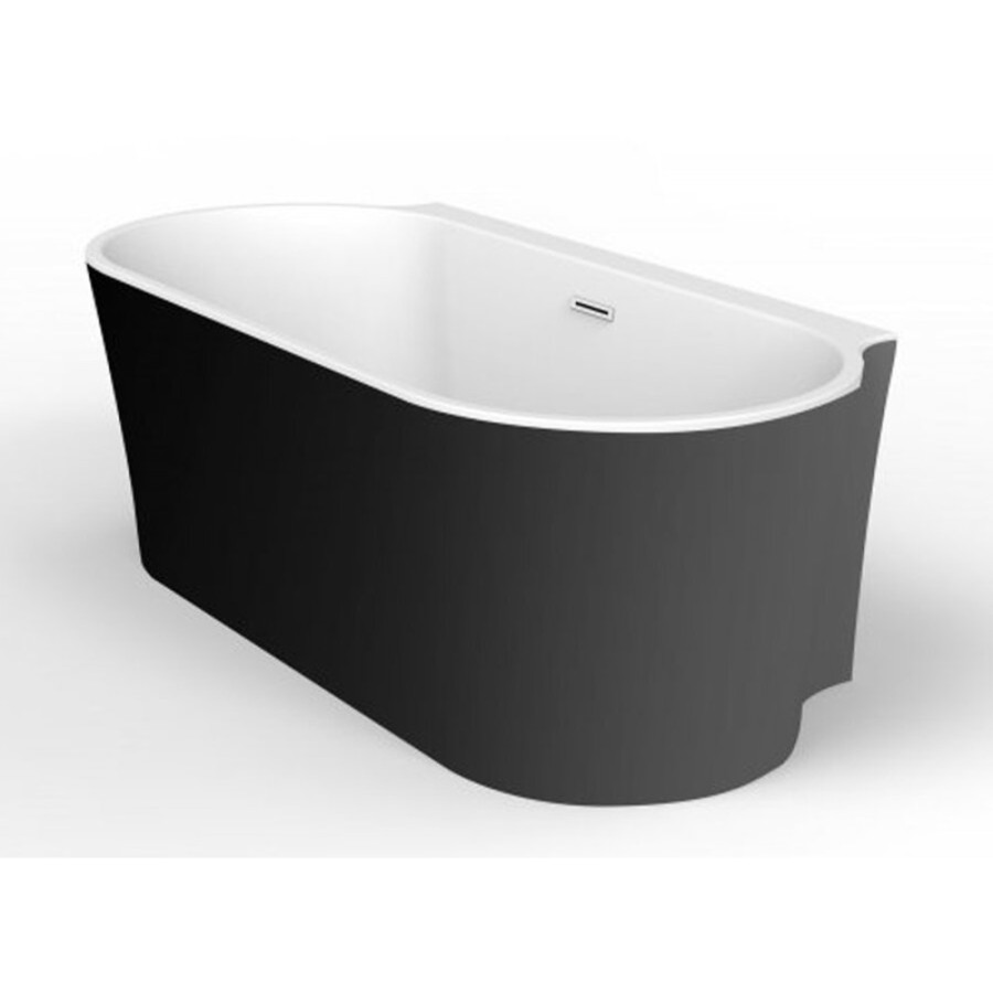 Ванна акриловая BelBagno 170 х 80 см, внешняя часть черная матовая, BB409-1700-800-W/NM