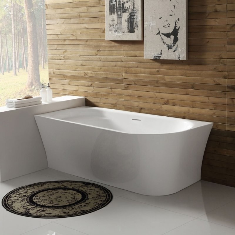 Ванна акриловая BelBagno BB410-1500-780-L/R, 150 х 80 см, слив-перелив в комплекте, белая