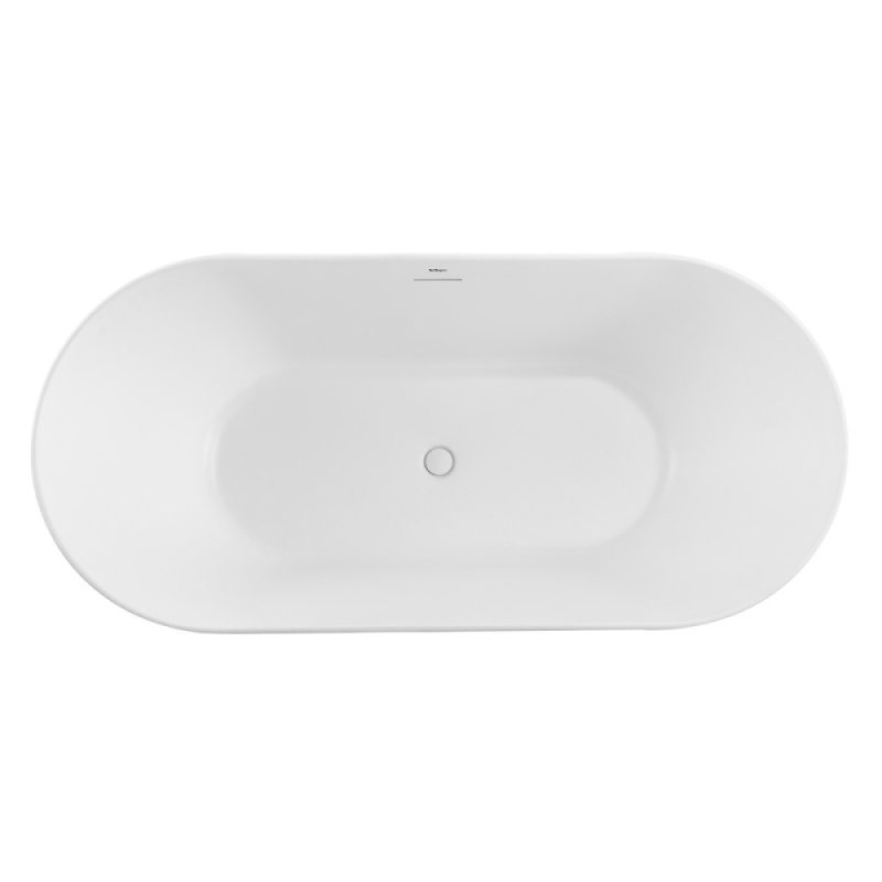 Ванна акриловая BelBagno BB411-1700-800-MATT, 170 х 80 см, слив-перелив в комплекте, белая матовая