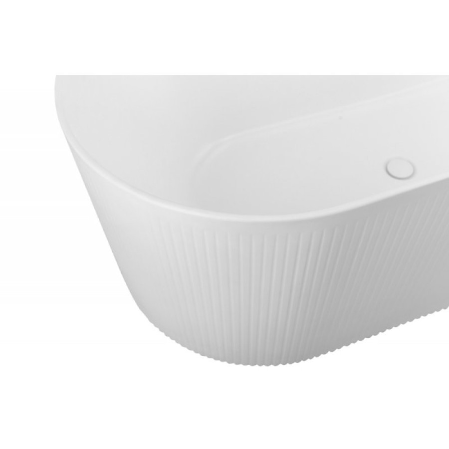Ванна акриловая BelBagno BB411-1700-800-MATT, 170 х 80 см, слив-перелив в комплекте, белая матовая