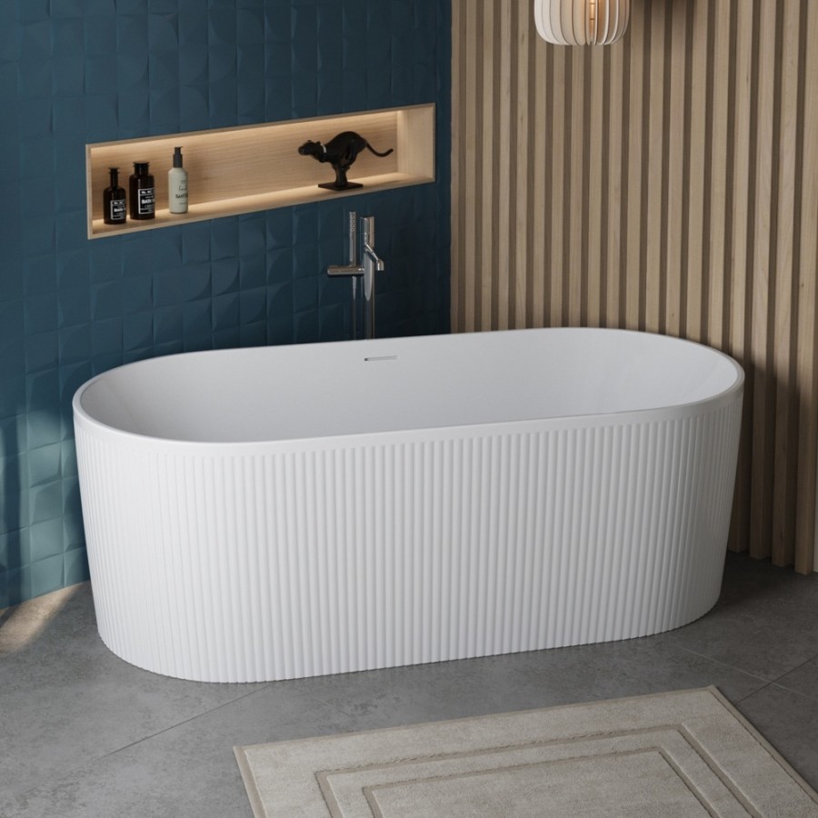 Ванна акриловая BelBagno BB411-1700-800-MATT, 170 х 80 см, слив-перелив в комплекте, белая матовая