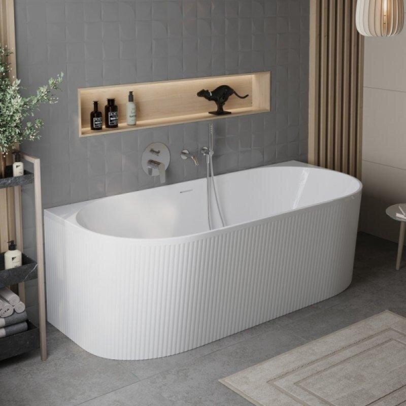 Ванна акриловая BelBagno BB412-1700-800, 170 х 80 см, слив-перелив в комплекте, белая