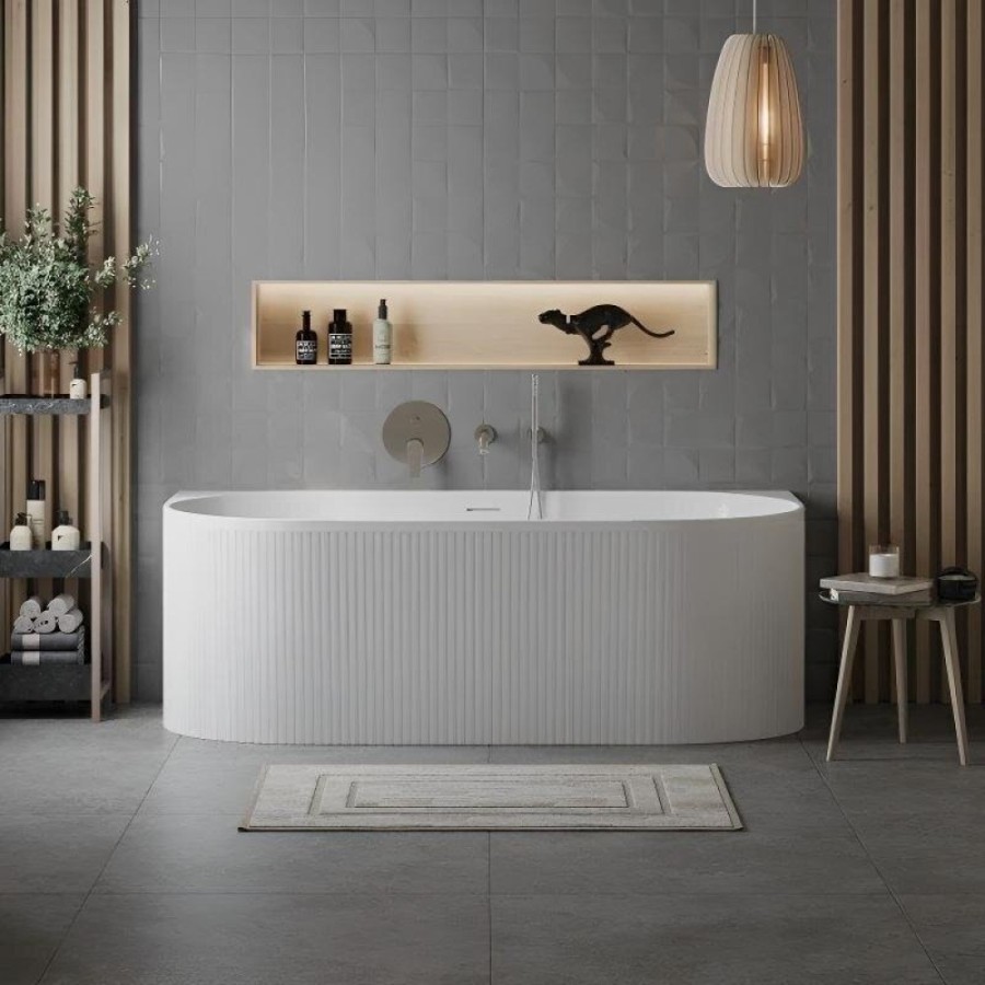 Ванна акриловая BelBagno BB412-1700-800-MATT, 170 х 80 см, слив-перелив в комплекте, белая матовая
