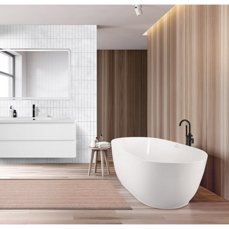 Ванна акриловая BelBagno BB413-1700-800-MATT, 170 х 80 см, слив-перелив в комплекте, белая матовая