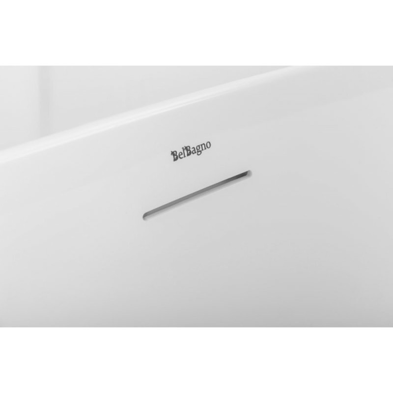 Ванна акриловая BelBagno BB413-1700-800-MATT, 170 х 80 см, слив-перелив в комплекте, белая матовая