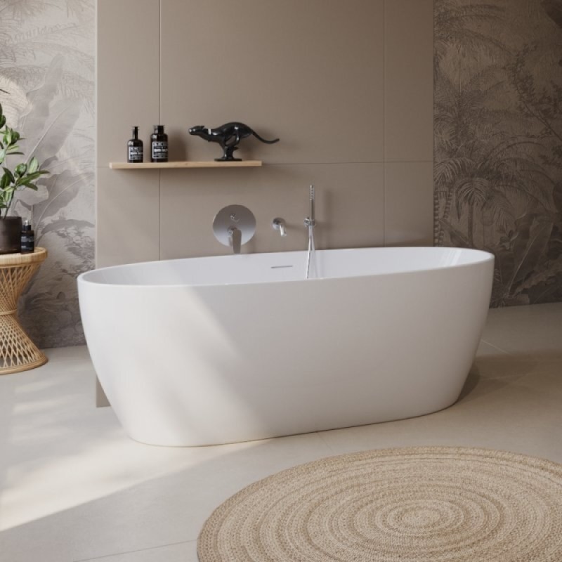 Ванна акриловая BelBagno BB414-1700-800, 170 х 80 см, слив-перелив в комплекте, белая