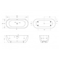 Ванна акриловая BelBagno BB417-1900-800, 190 х 80 см, слив-перелив в комплекте, белая