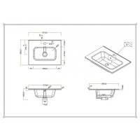 Раковина BelBagno BB500/390ETL 50, керамика, белая