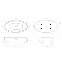 Ванна акриловая BelBagno BB502-1800-900, 180 х 90 см, белая