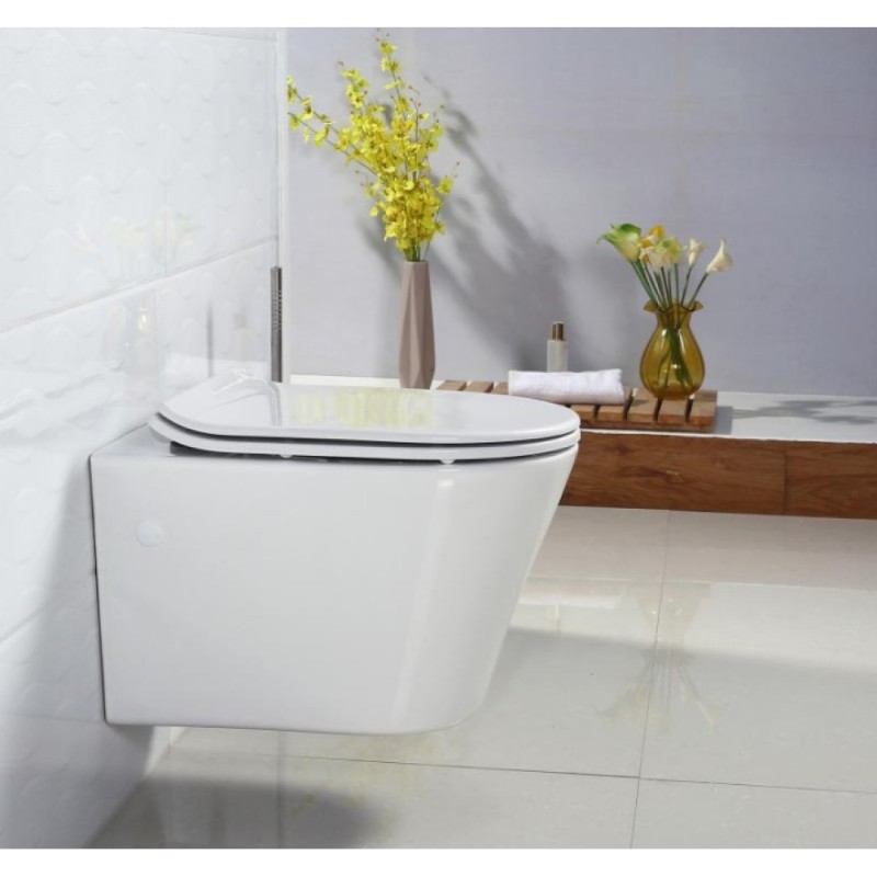Унитаз подвесной BelBagno Flay-R BB506CH, безободковый