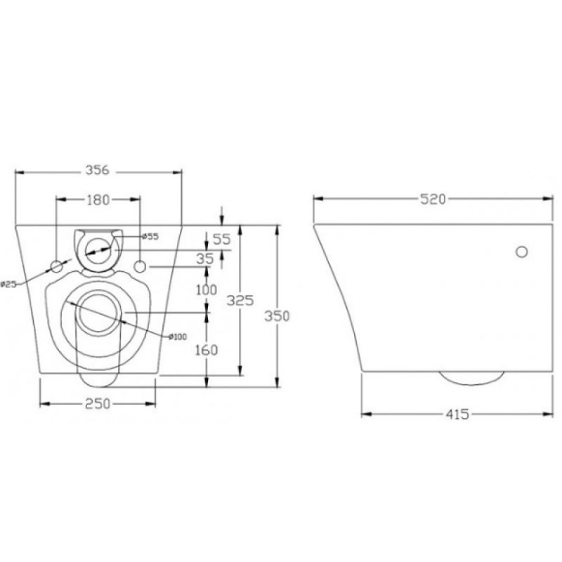 Унитаз подвесной BelBagno Flay-R BB506CH, безободковый