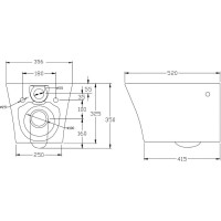 Унитаз подвесной BelBagno Flay-R BB506CH, безободковый