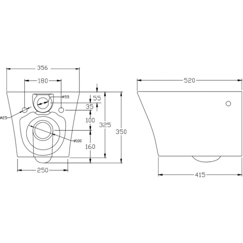 Унитаз подвесной BelBagno Flay-R BB506CH, безободковый