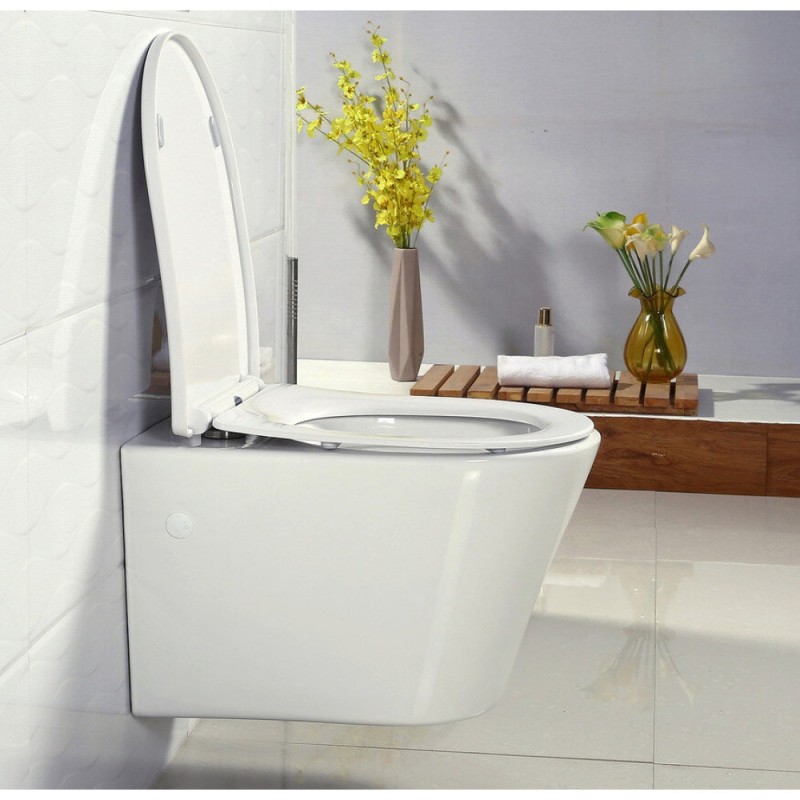 Унитаз подвесной BelBagno Flay-R BB506CH, безободковый