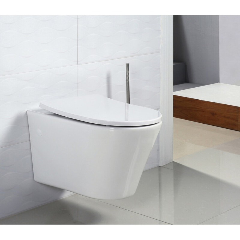 Унитаз подвесной BelBagno Flay-R BB506CH, безободковый
