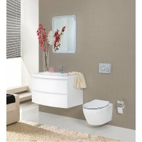 Инсталляция BelBagno BB507B/BB2020SC/BB002-80/BB005-PR-CHROME, безободковый белый унитаз, сиденье микролифт, клавиша смыва хром