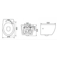 Инсталляция BelBagno BB507B/BB2020SC/BB002-80/BB005-PR-CHROME, безободковый белый унитаз, сиденье микролифт, клавиша смыва хром