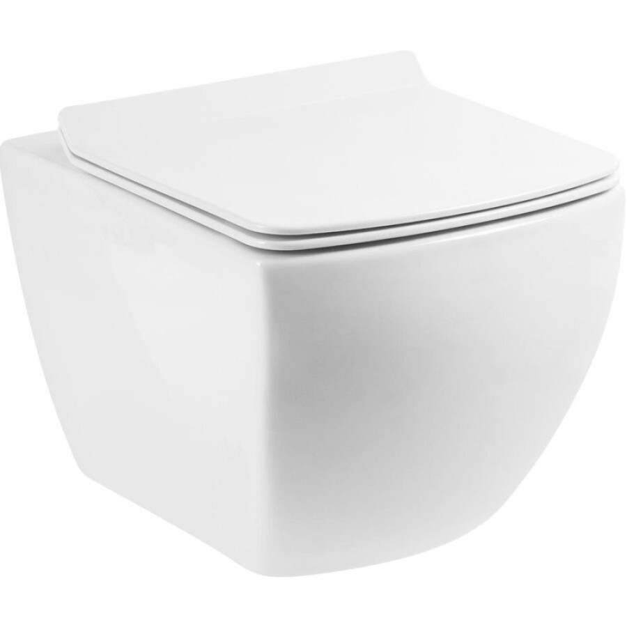 Подвесной унитаз BelBagno Carina BB514CHR, безободковый, белый