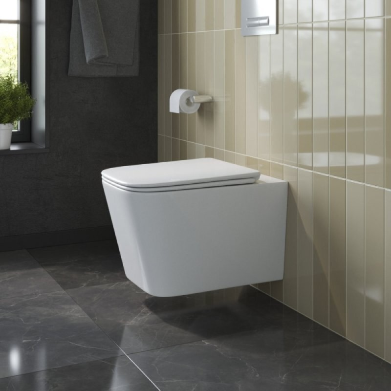 Унитаз подвесной BelBagno Due BB5171CH-TOR/SC, безободковый, крышка микролифт, белый
