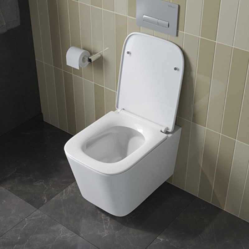 Унитаз подвесной BelBagno Due BB5171CH-TOR/SC, безободковый, крышка микролифт, белый